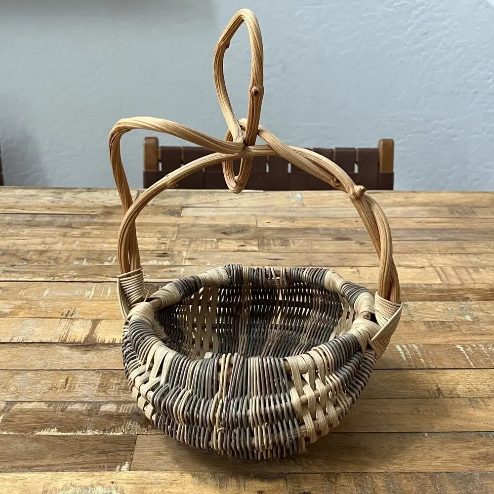 Gods Eye Handmade Woven Butt Basket 13